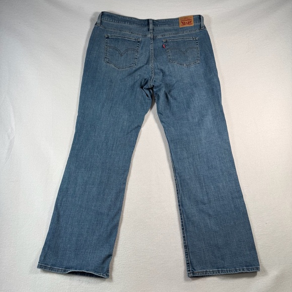 Levis Jeans Womens 18W Blue 415 Classic Boot Mid Rise Medium Wash Stretch Plus - Picture 2 of 10